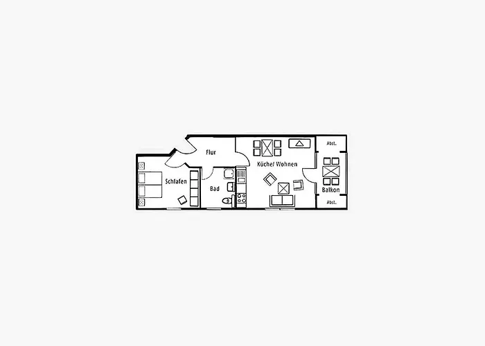 Duenenpark - Komfort Mit 1 Schlafzimmer Und Balkon Im Dachgeschoss 109 * 빈츠